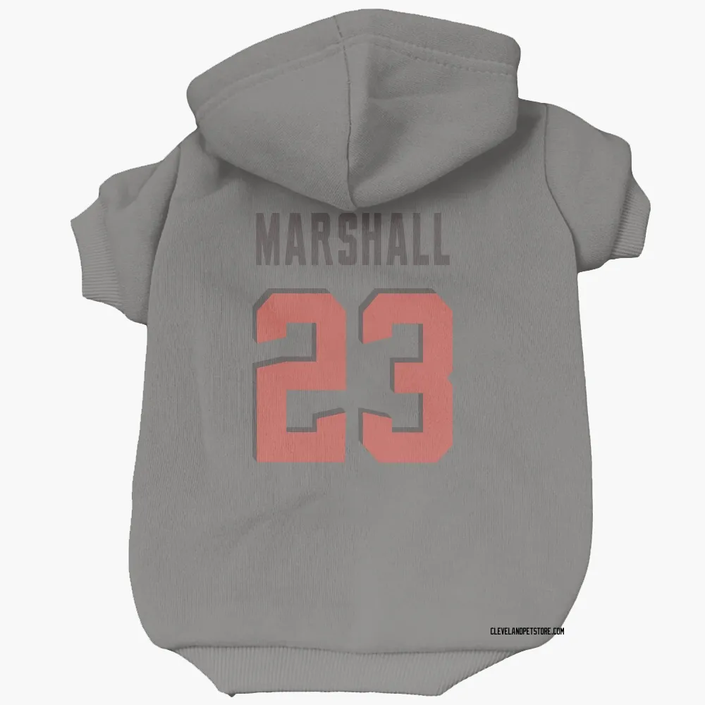 Cleveland Browns Ahmani Marshall Gray Pet Hoodie for Dog & Cat