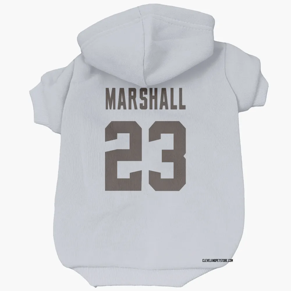Cleveland Browns Ahmani Marshall White Pet Hoodie for Dog & Cat