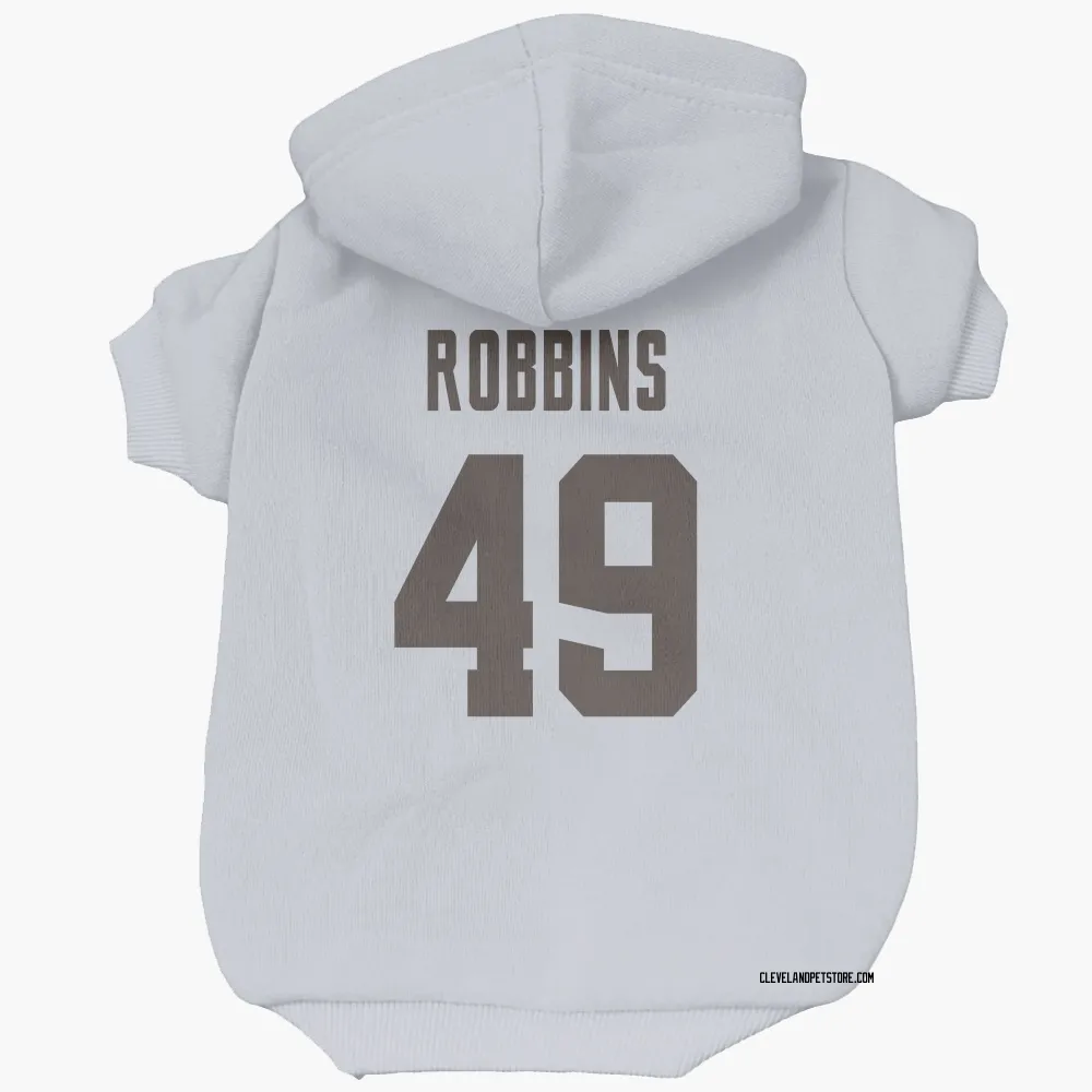 Cleveland Browns Aidan Robbins White Pet Hoodie for Dog & Cat