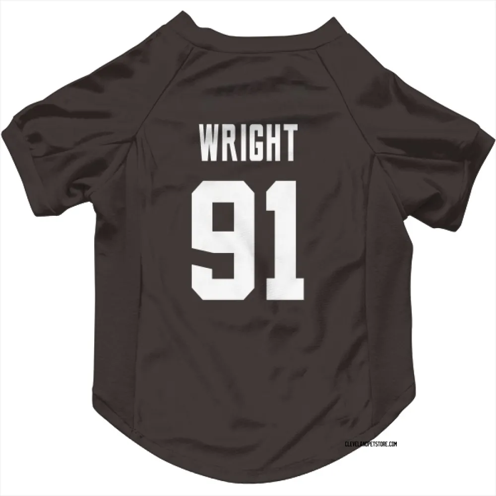 Cleveland Browns Alex Wright Brown Pet Jersey for Dog & Cat