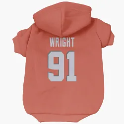 Cleveland Browns Alex Wright Orange Pet Hoodie for Dog & Cat