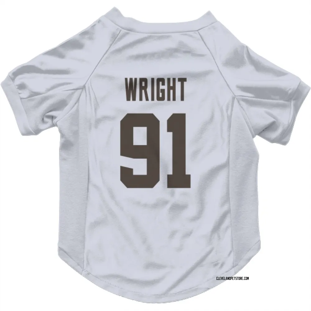 Cleveland Browns Alex Wright White Pet Jersey for Dog & Cat