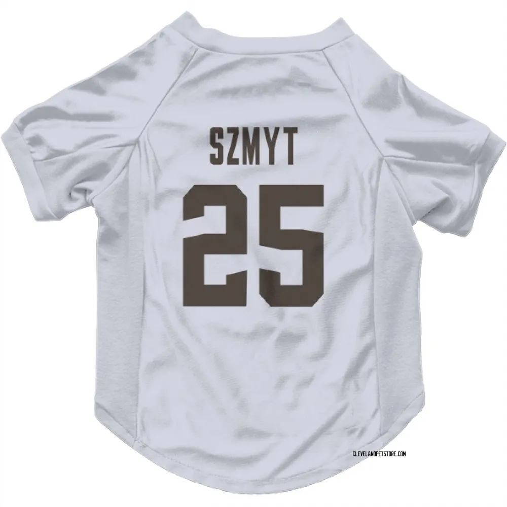 Cleveland Browns Andre Szmyt White Pet Jersey for Dog & Cat