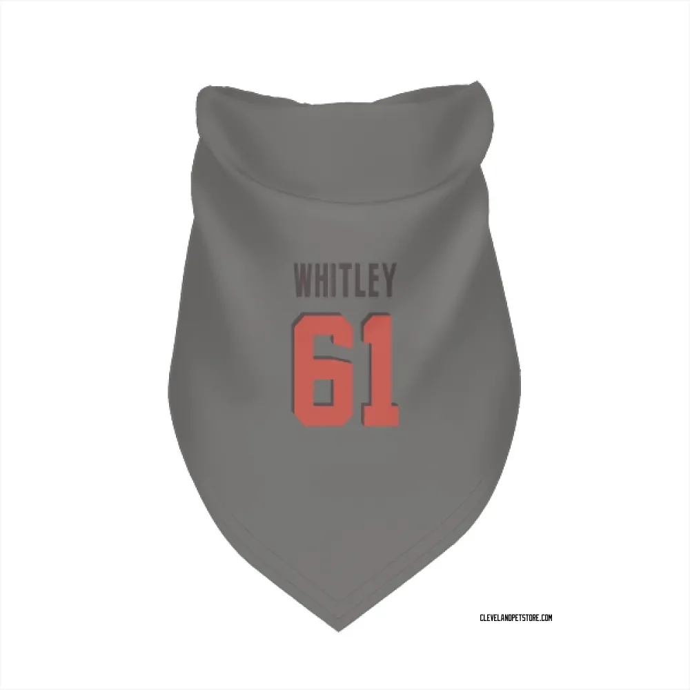 Cleveland Browns Benton Whitley Gray Pet Bandana for Dog & Cat
