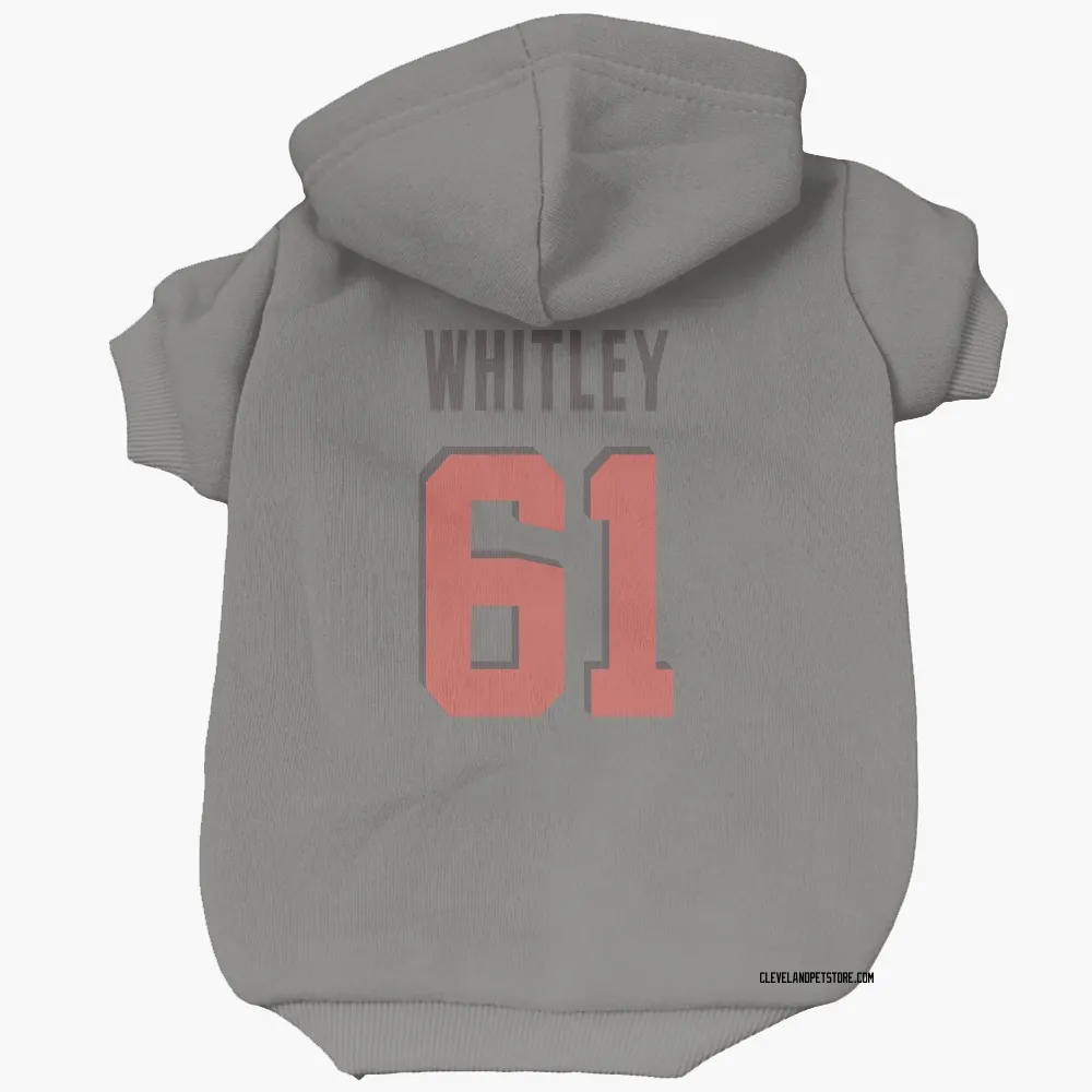 Cleveland Browns Benton Whitley Gray Pet Hoodie for Dog & Cat