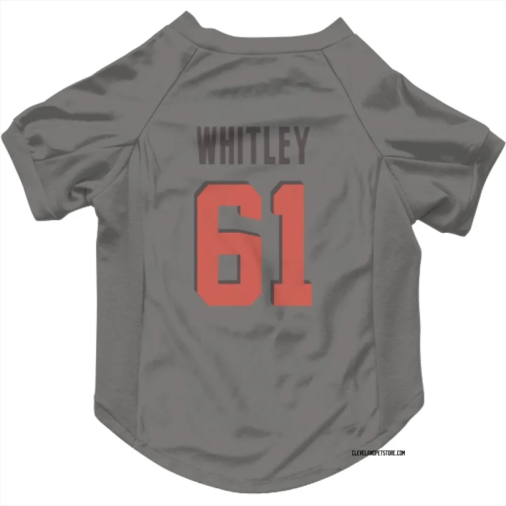 Cleveland Browns Benton Whitley Gray Pet Jersey for Dog & Cat