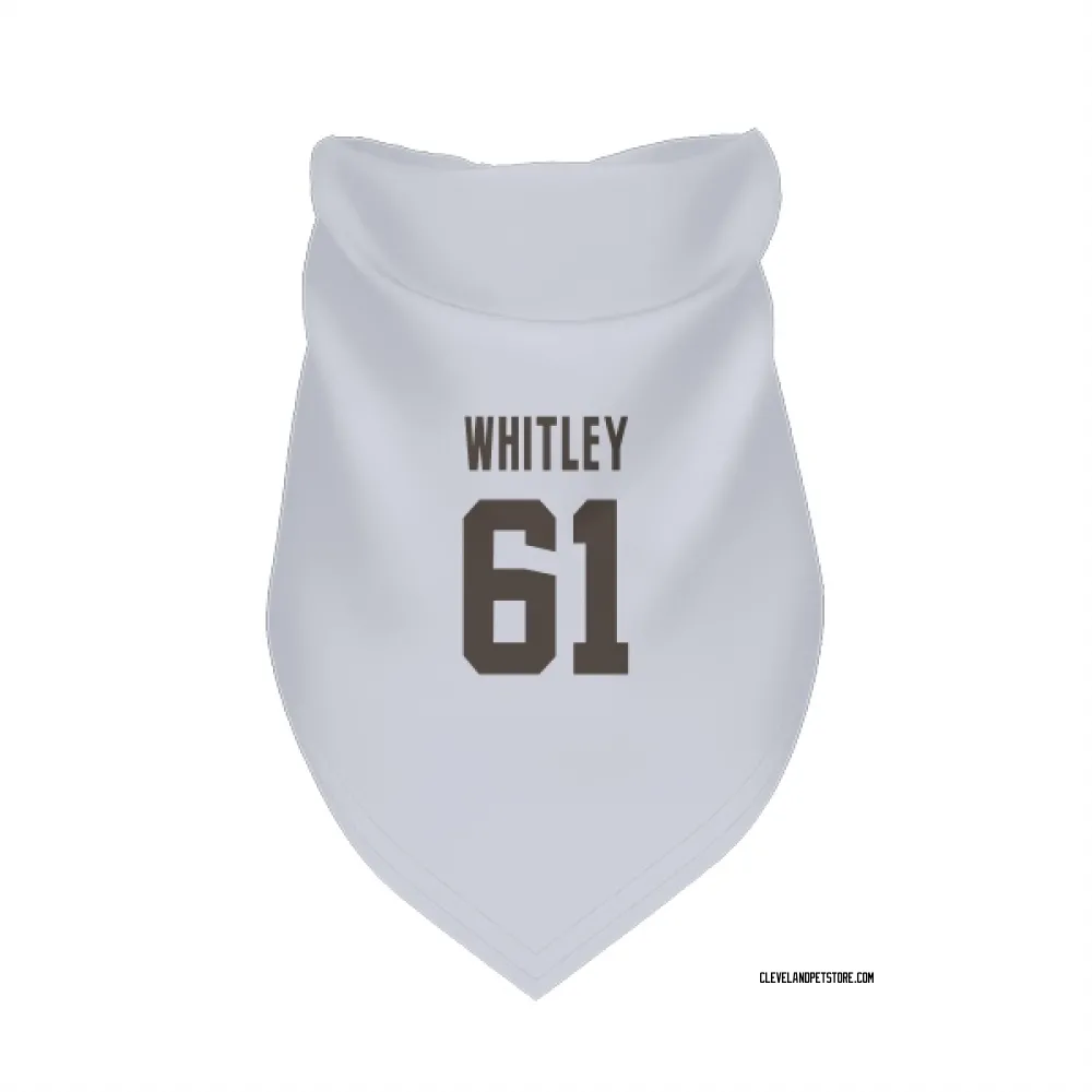 Cleveland Browns Benton Whitley White Pet Bandana for Dog & Cat