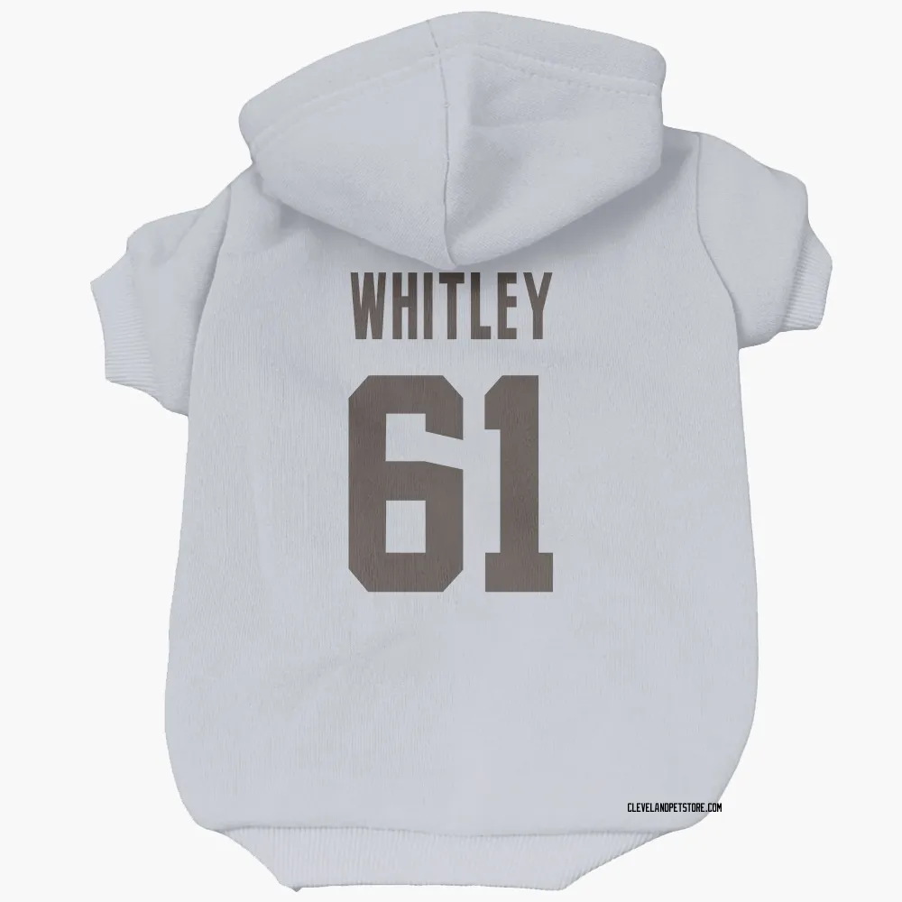 Cleveland Browns Benton Whitley White Pet Hoodie for Dog & Cat