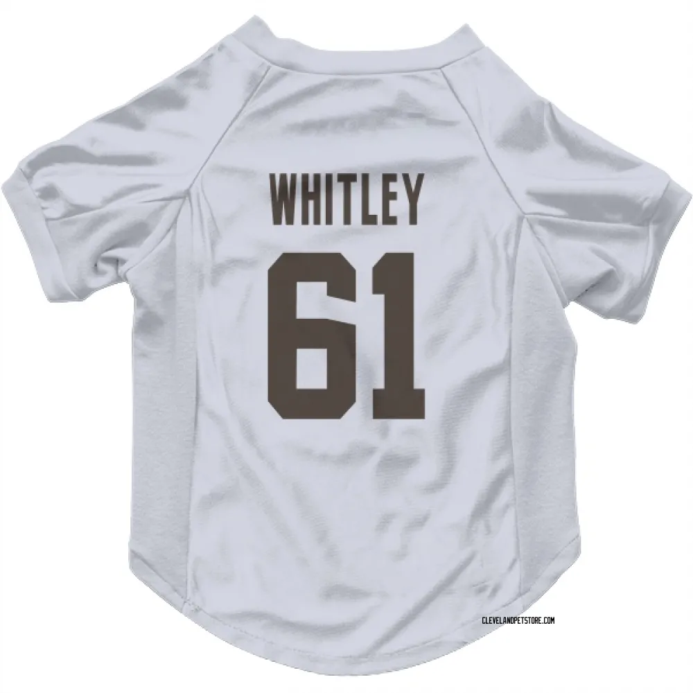 Cleveland Browns Benton Whitley White Pet Jersey for Dog & Cat