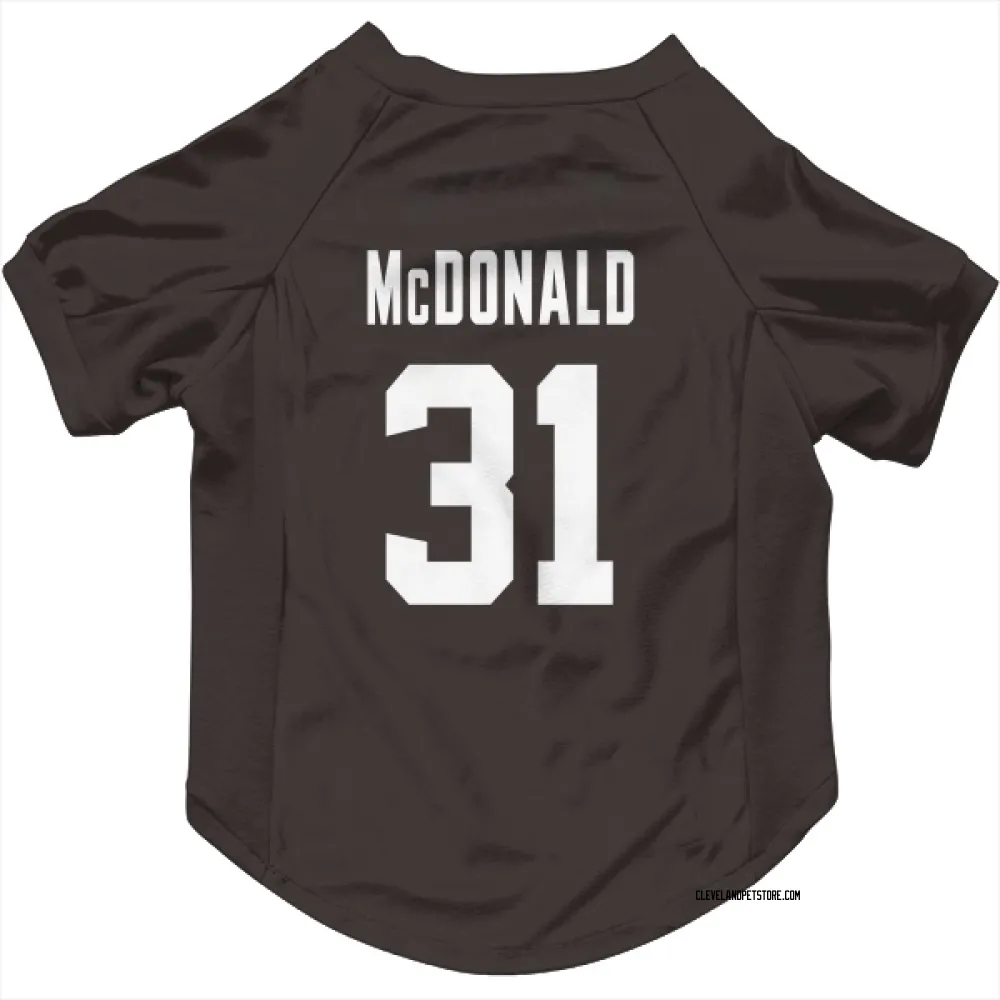 Cleveland Browns Cade McDonald Brown Pet Jersey for Dog & Cat