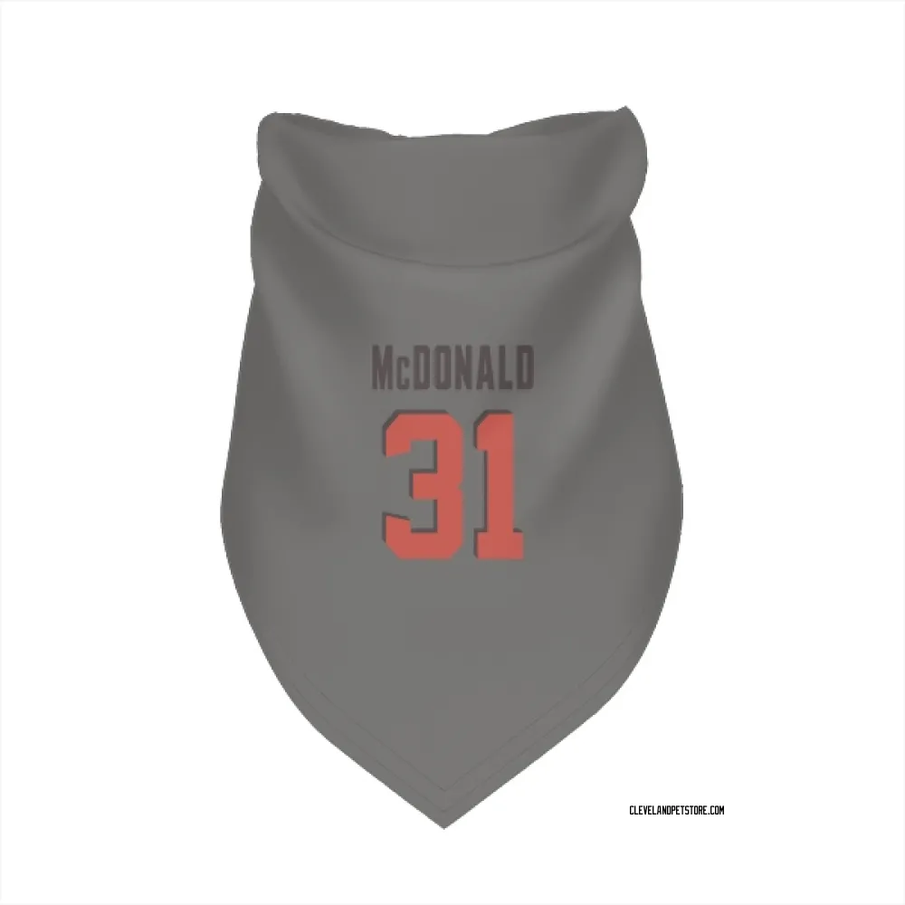 Cleveland Browns Cade McDonald Gray Pet Bandana for Dog & Cat