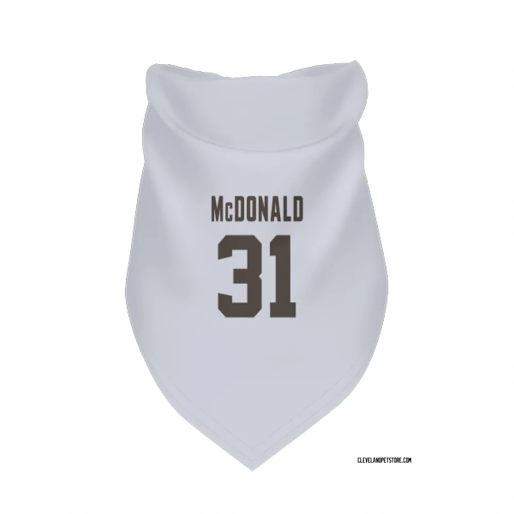 Cleveland Browns Cade McDonald White Pet Bandana for Dog & Cat