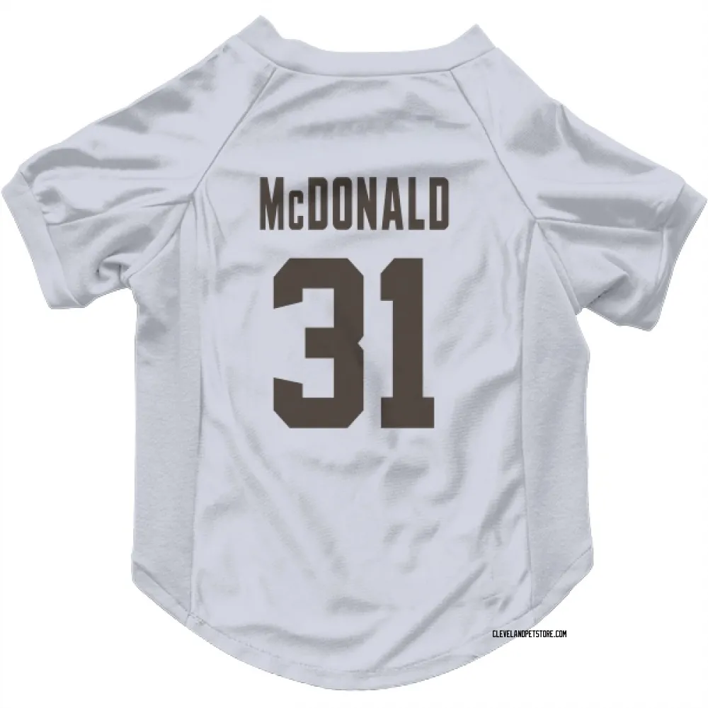Cleveland Browns Cade McDonald White Pet Jersey for Dog & Cat