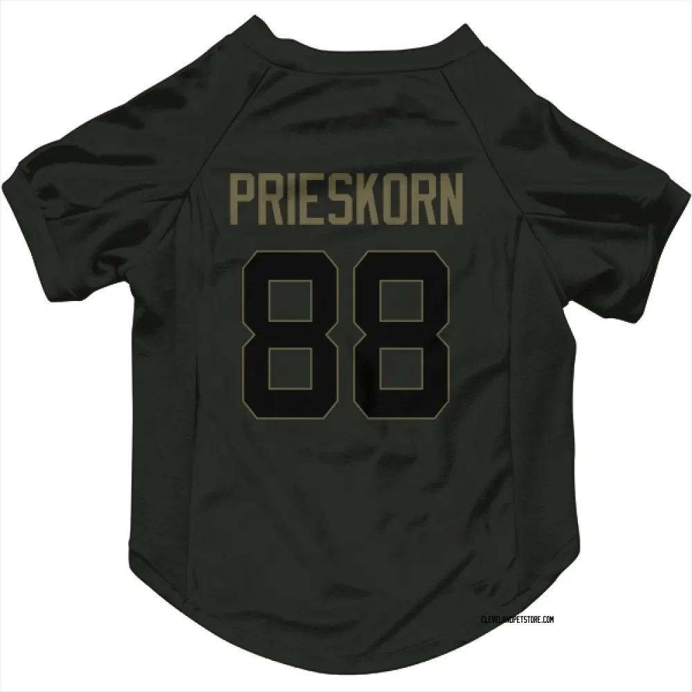 Cleveland Browns Caden Prieskorn Black Service Pet Jersey for Dog & Cat