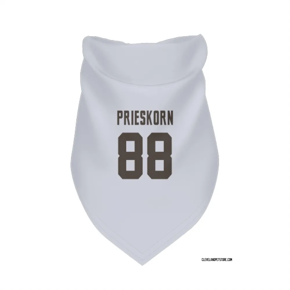 Cleveland Browns Caden Prieskorn White Pet Bandana for Dog & Cat