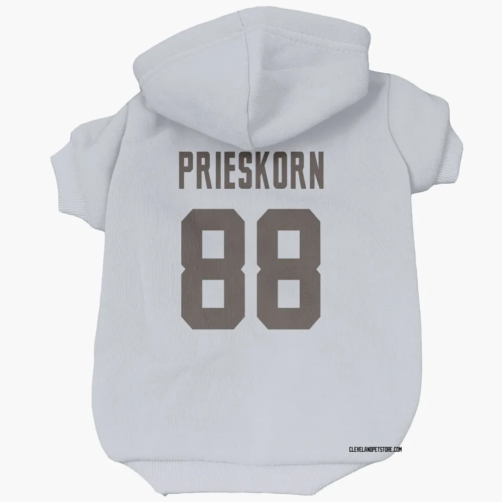 Cleveland Browns Caden Prieskorn White Pet Hoodie for Dog & Cat