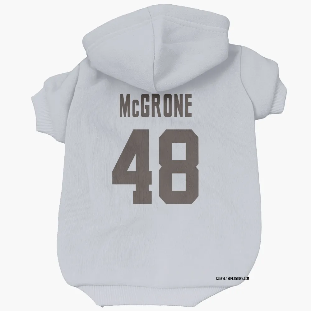 Cleveland Browns Cameron McGrone White Pet Hoodie for Dog & Cat