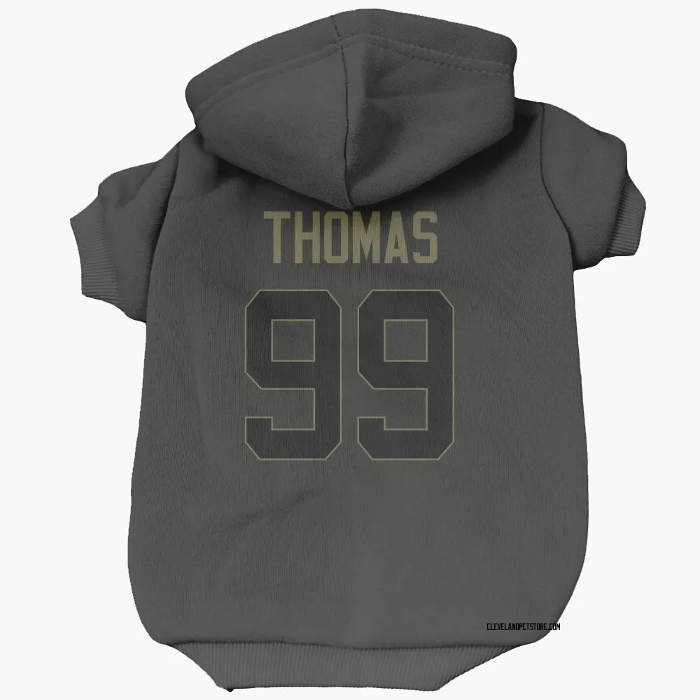 Cleveland Browns Cameron Thomas Black Service Pet Hoodie for Dog & Cat