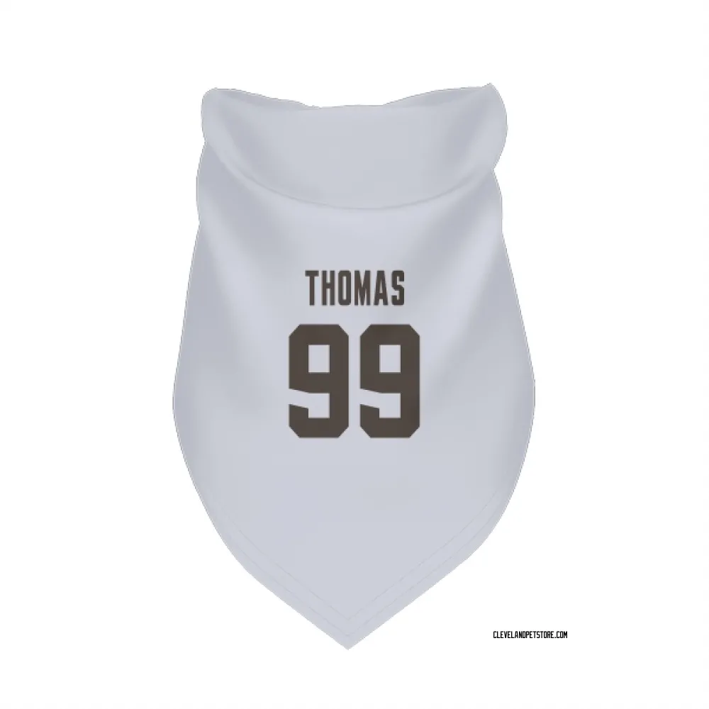 Cleveland Browns Cameron Thomas White Pet Bandana for Dog & Cat