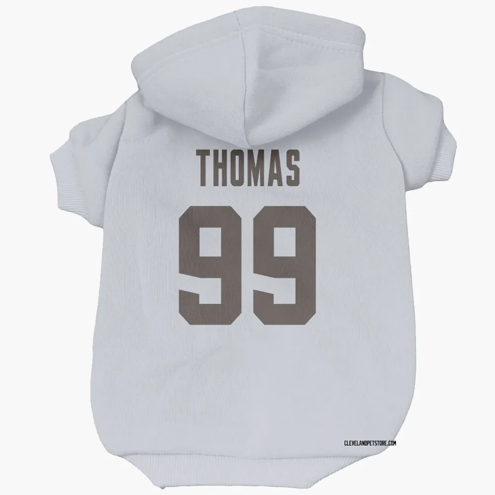 Cleveland Browns Cameron Thomas White Pet Hoodie for Dog & Cat