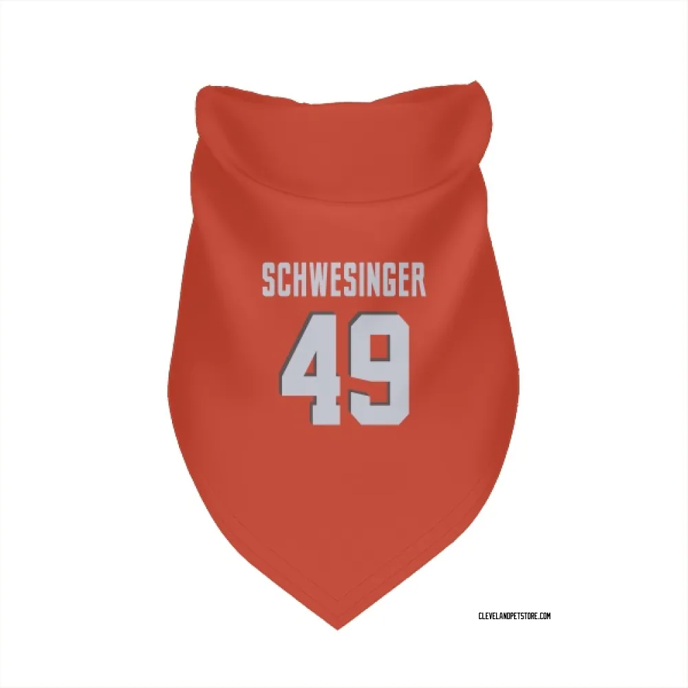 Cleveland Browns Carson Schwesinger Orange Pet Bandana for Dog & Cat