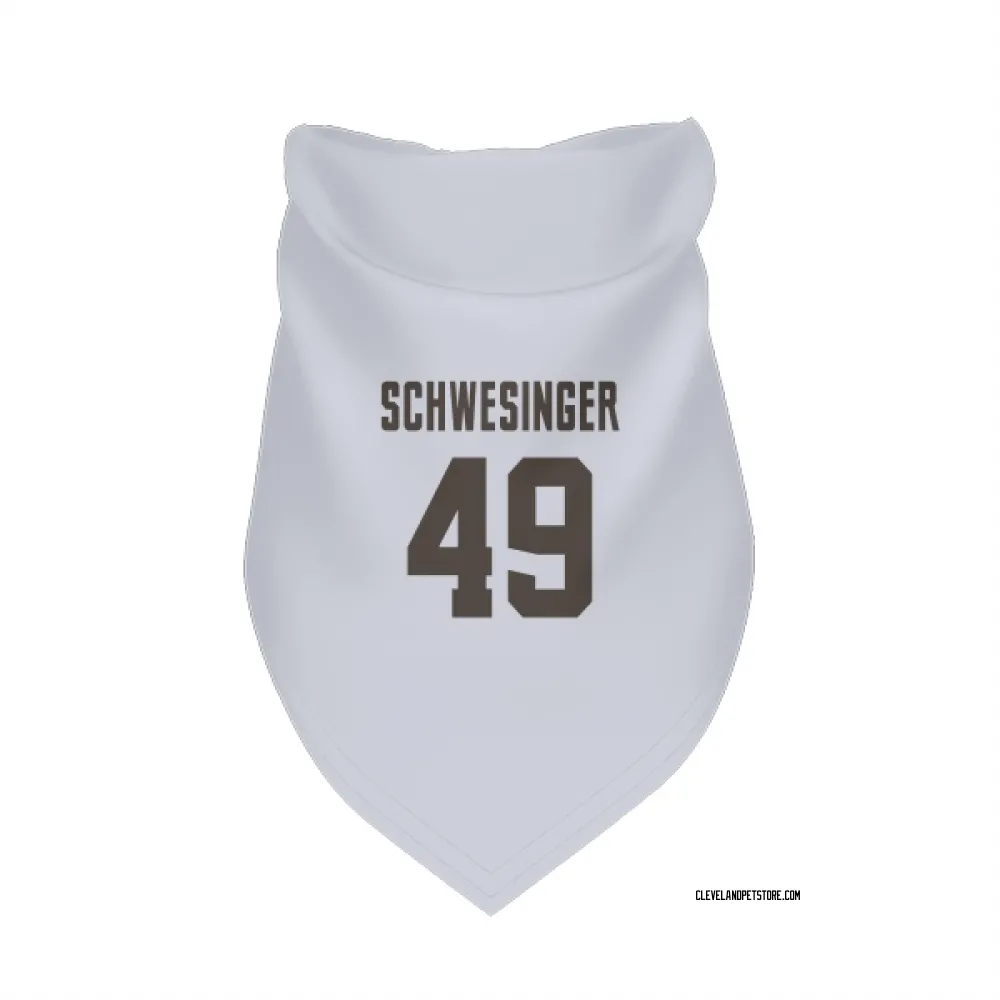 Cleveland Browns Carson Schwesinger White Pet Bandana for Dog & Cat