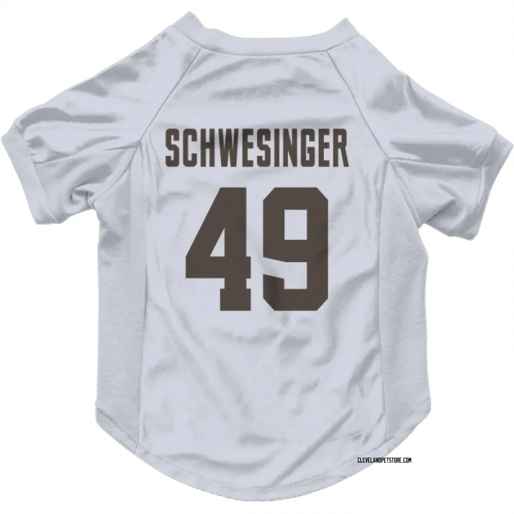 Cleveland Browns Carson Schwesinger White Pet Jersey for Dog & Cat