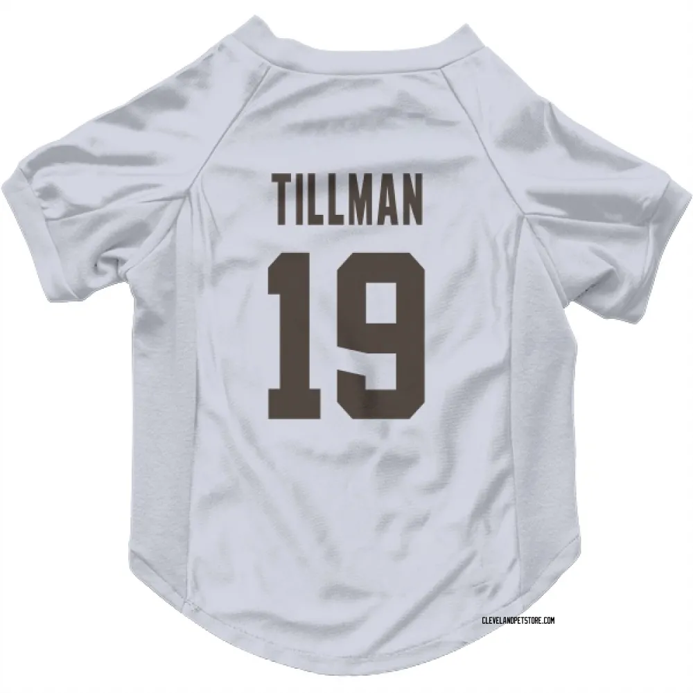 Cleveland Browns Cedric Tillman White Pet Jersey for Dog & Cat