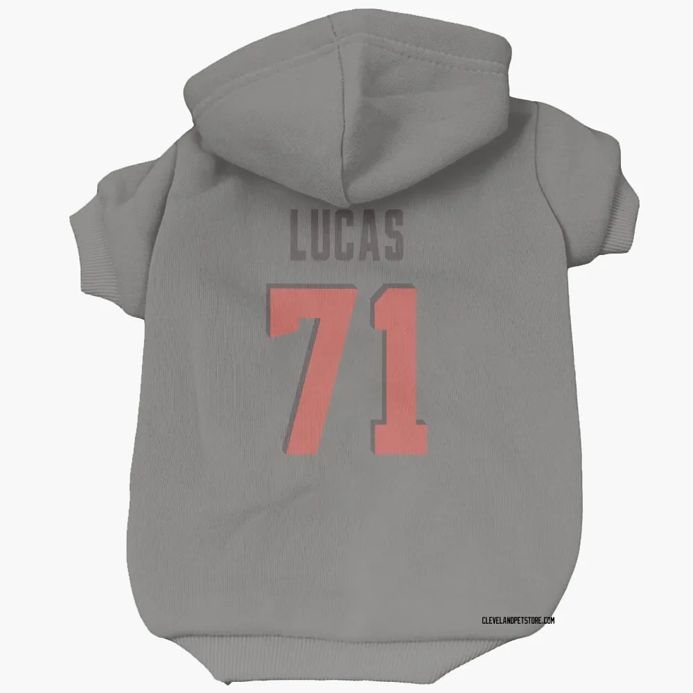 Cleveland Browns Cornelius Lucas Gray Pet Hoodie for Dog & Cat