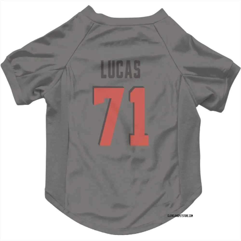 Cleveland Browns Cornelius Lucas Gray Pet Jersey for Dog & Cat