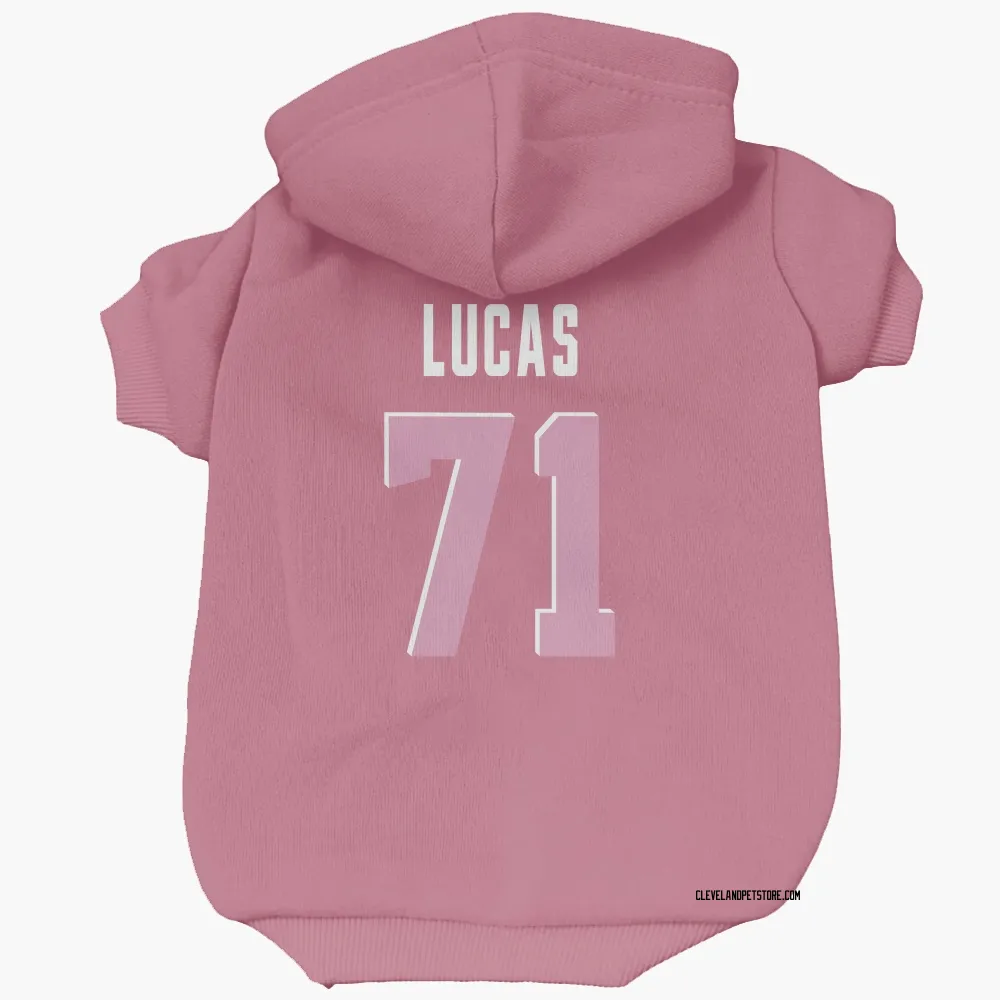 Cleveland Browns Cornelius Lucas Pink Pet Hoodie for Dog & Cat