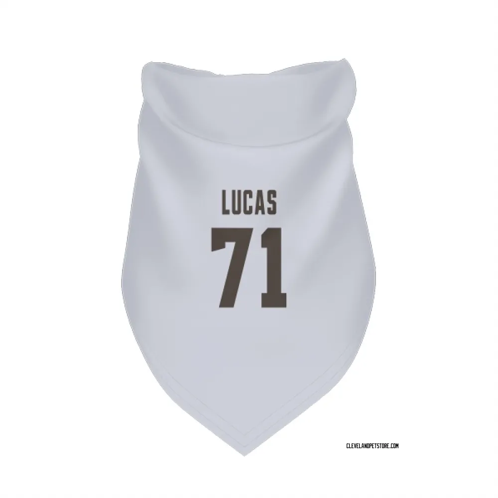 Cleveland Browns Cornelius Lucas White Pet Bandana for Dog & Cat