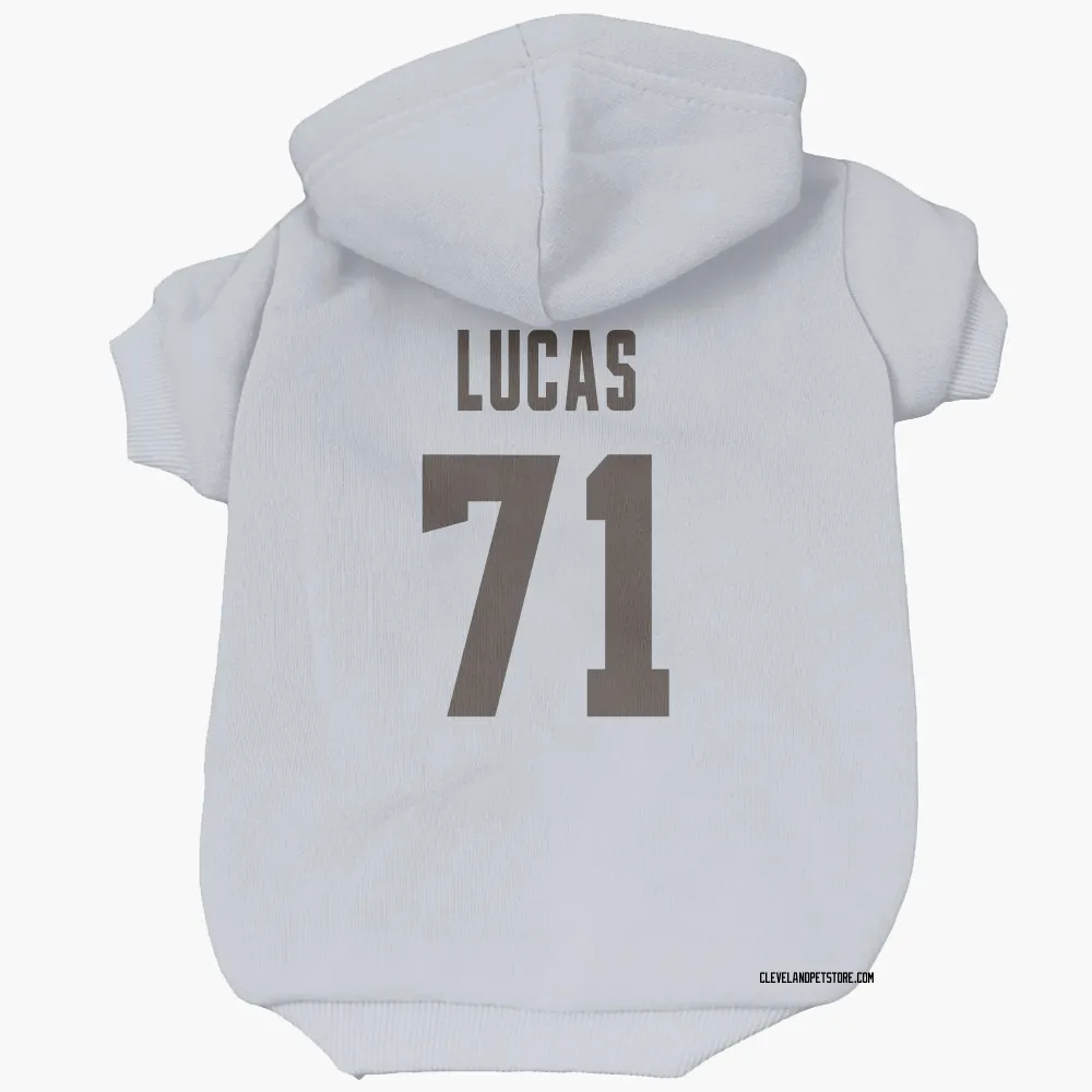 Cleveland Browns Cornelius Lucas White Pet Hoodie for Dog & Cat