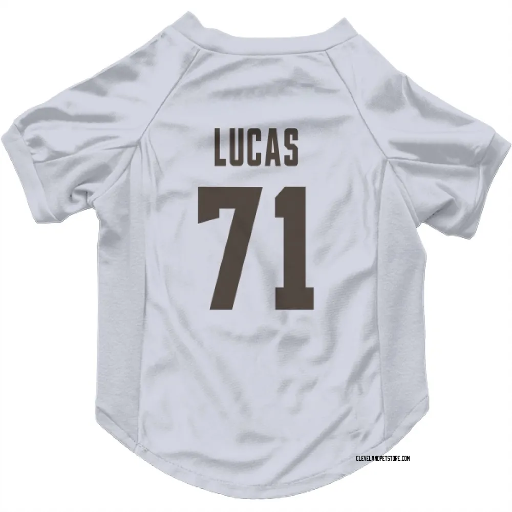 Cleveland Browns Cornelius Lucas White Pet Jersey for Dog & Cat