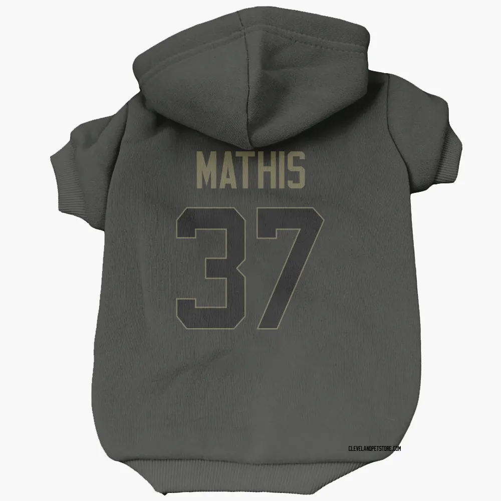 Cleveland Browns Damarri Mathis Black Service Pet Hoodie for Dog & Cat