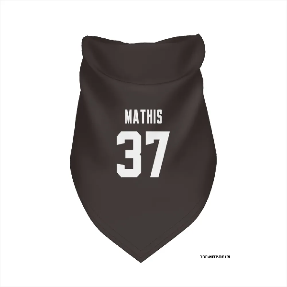 Cleveland Browns Damarri Mathis Brown Pet Bandana for Dog & Cat