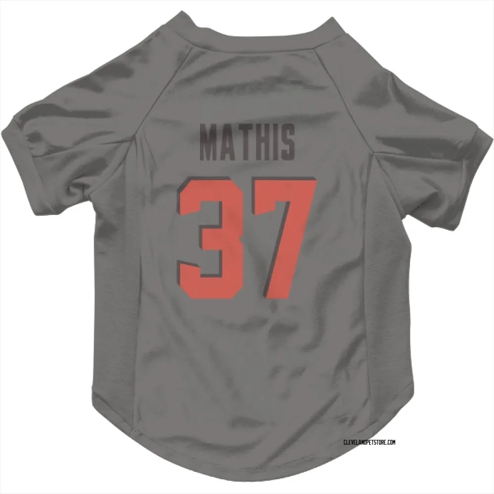 Cleveland Browns Damarri Mathis Gray Pet Jersey for Dog & Cat