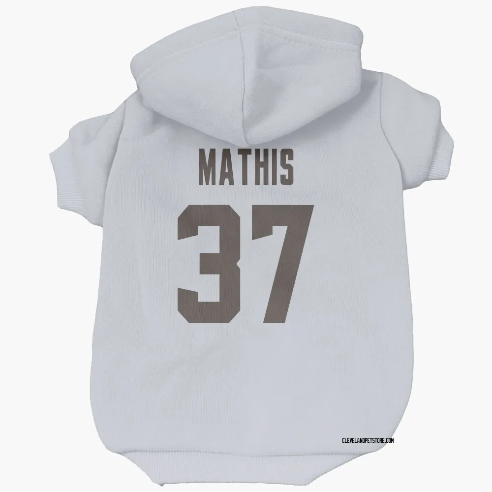 Cleveland Browns Damarri Mathis White Pet Hoodie for Dog & Cat
