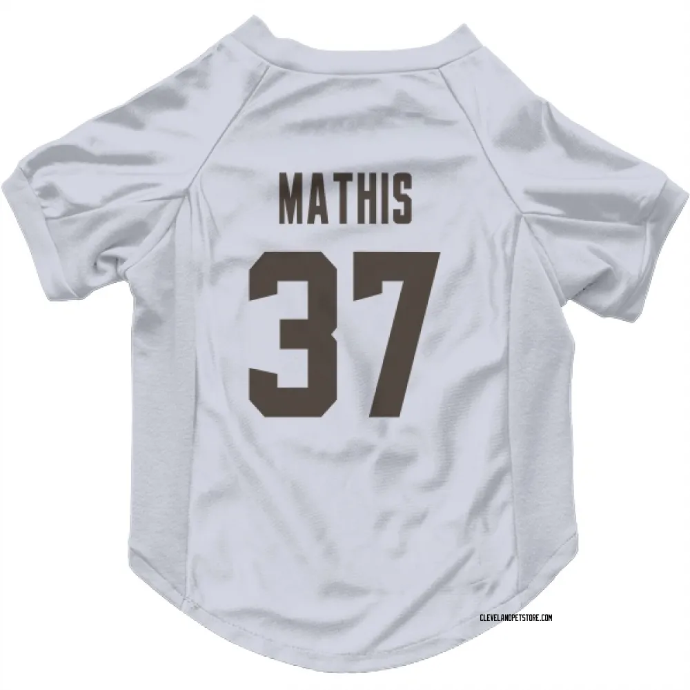 Cleveland Browns Damarri Mathis White Pet Jersey for Dog & Cat