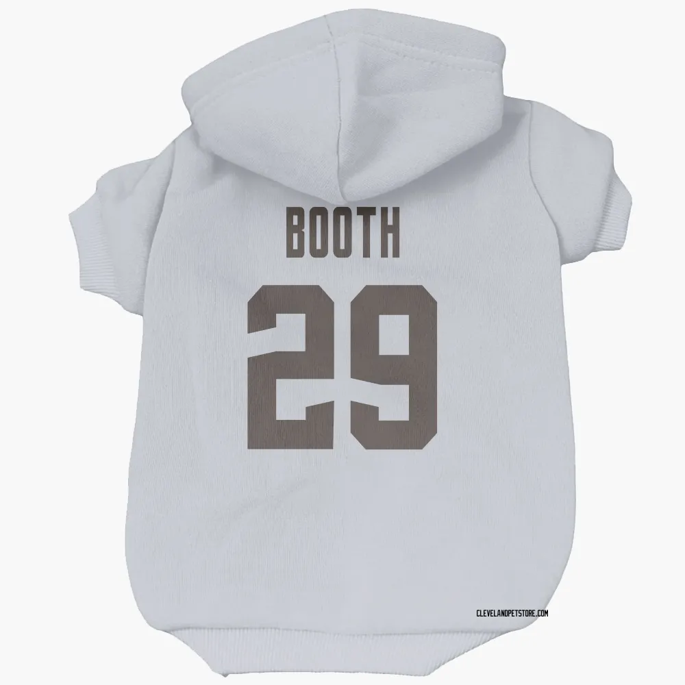 Cleveland Browns Davon Booth White Pet Hoodie for Dog & Cat