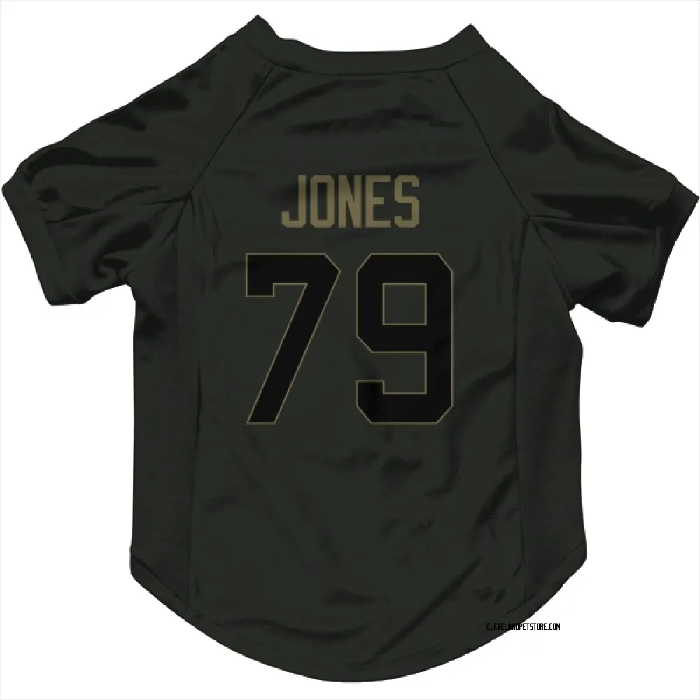 Cleveland Browns Dawand Jones Black Service Pet Jersey for Dog & Cat