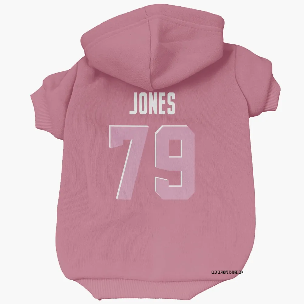 Cleveland Browns Dawand Jones Pink Pet Hoodie for Dog & Cat