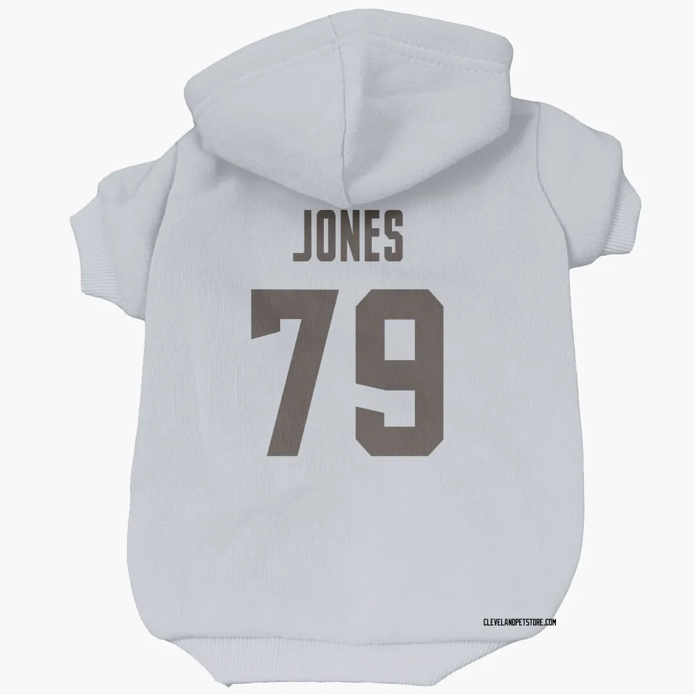 Cleveland Browns Dawand Jones White Pet Hoodie for Dog & Cat