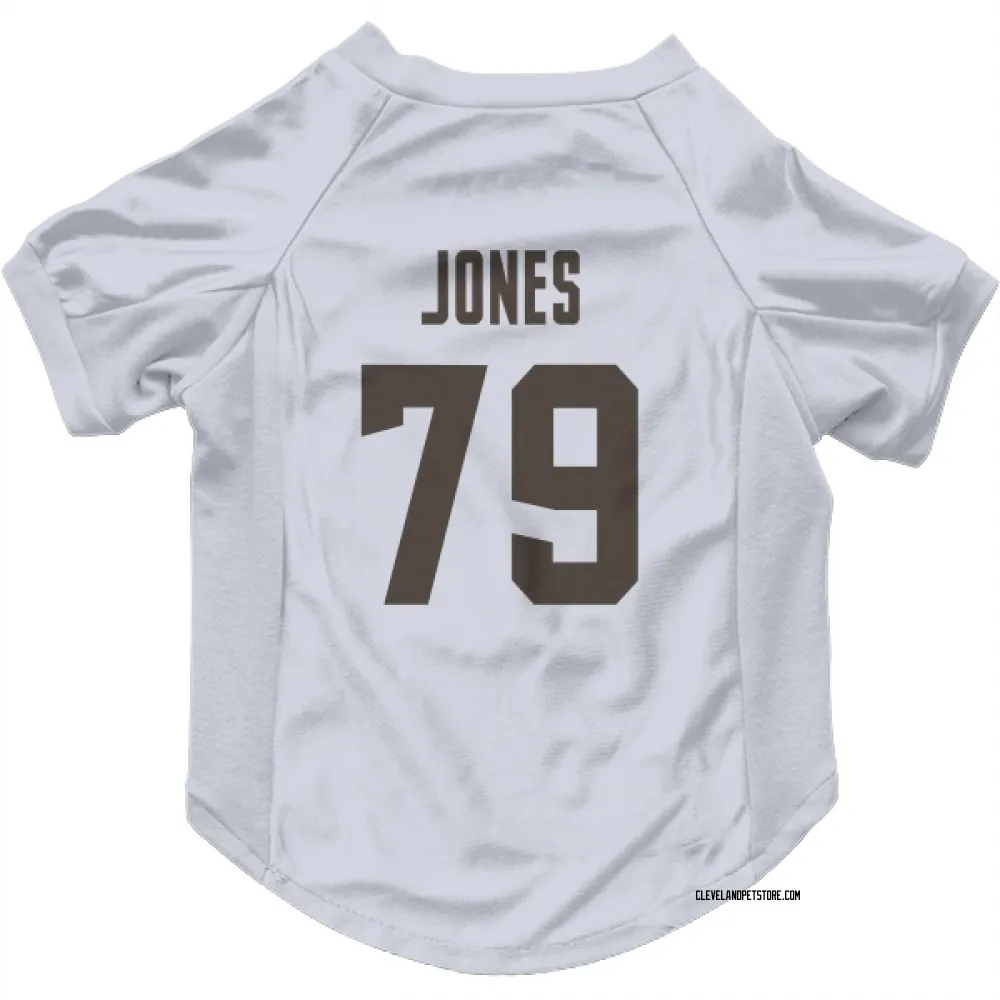 Cleveland Browns Dawand Jones White Pet Jersey for Dog & Cat