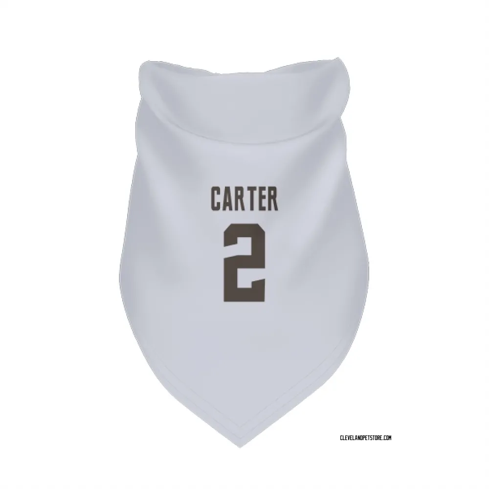 Cleveland Browns DeAndre Carter White Pet Bandana for Dog & Cat