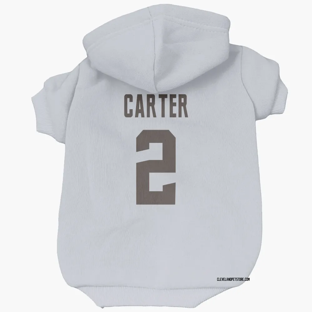 Cleveland Browns DeAndre Carter White Pet Hoodie for Dog & Cat