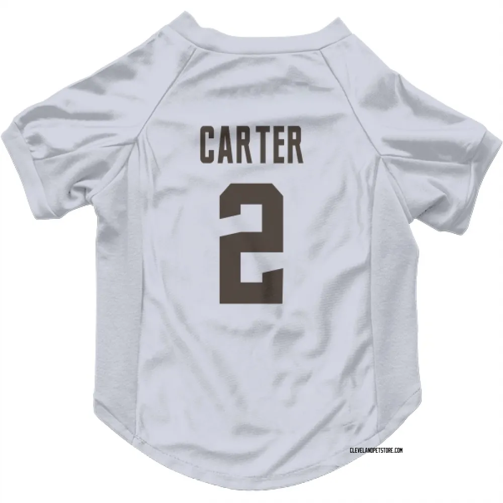 Cleveland Browns DeAndre Carter White Pet Jersey for Dog & Cat