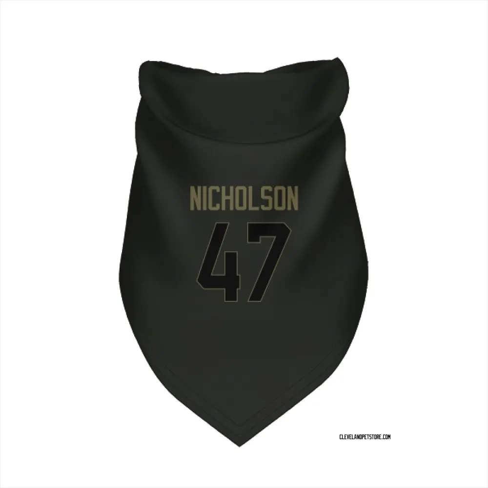 Cleveland Browns DeCarlos Nicholson Black Service Pet Bandana for Dog & Cat