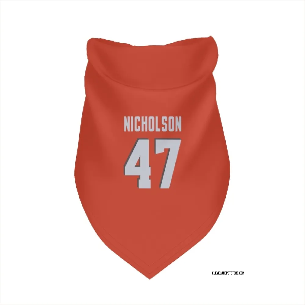 Cleveland Browns DeCarlos Nicholson Orange Pet Bandana for Dog & Cat