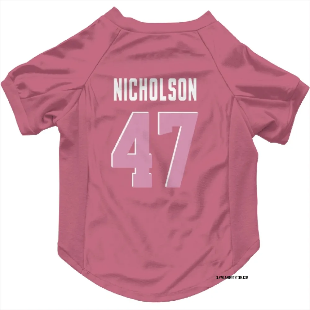 Cleveland Browns DeCarlos Nicholson Pink Pet Jersey for Dog & Cat